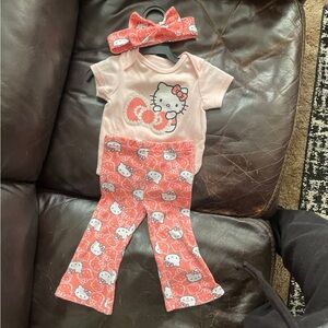 Hello Kitty Pink Baby Set with Headband